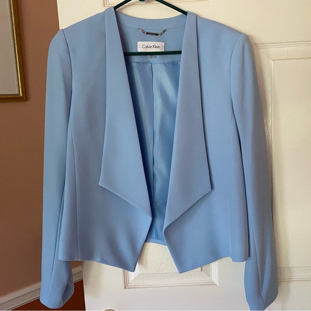 Beautiful Blue Calvin Klein Suit Jacket, Size 10, NWT